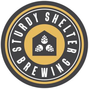 The logo for sturdy shelter brewing company in Batavia Illinois