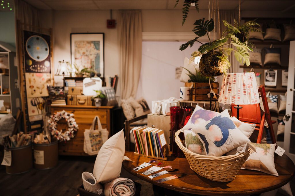 Desmond Brown home decor in the Wilson Street Mercantile in Batavia Illinois.