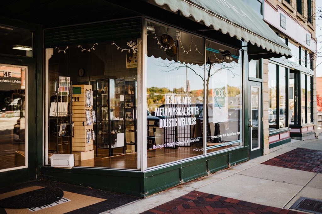 The exterior of the Healing Arts Metaphysical Center of Holistic Wellness in Batavia Illinois