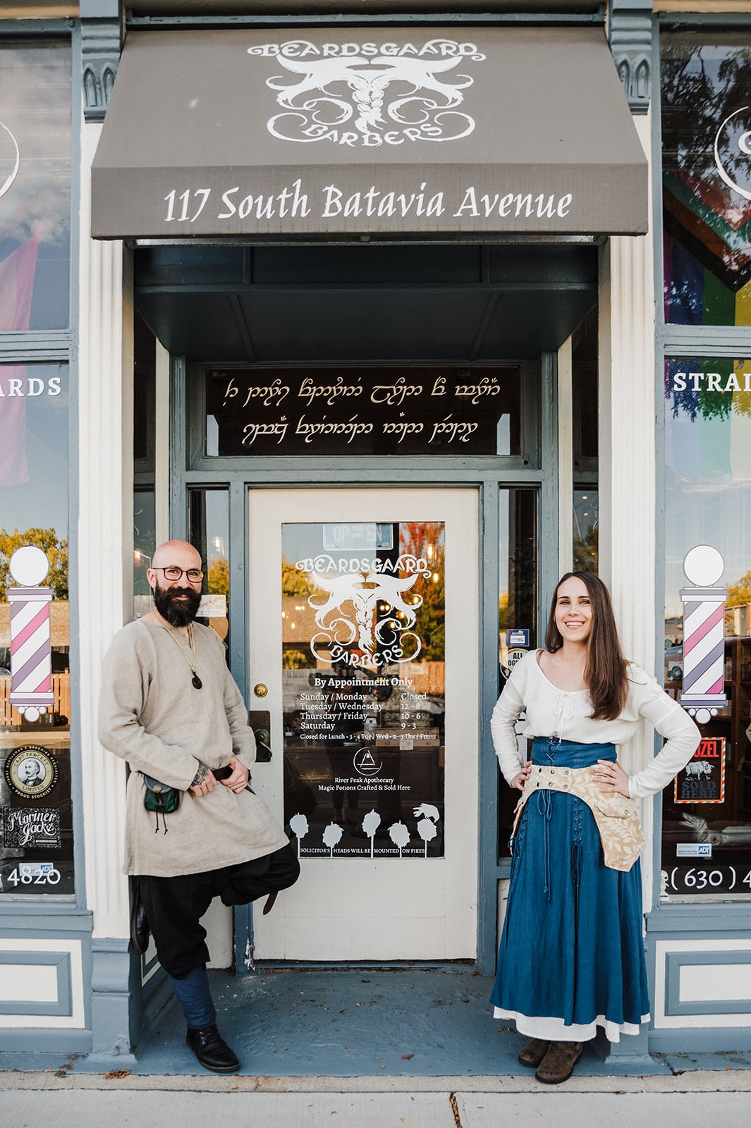 Tyler and Natalie of Beardsgaard Barbers
